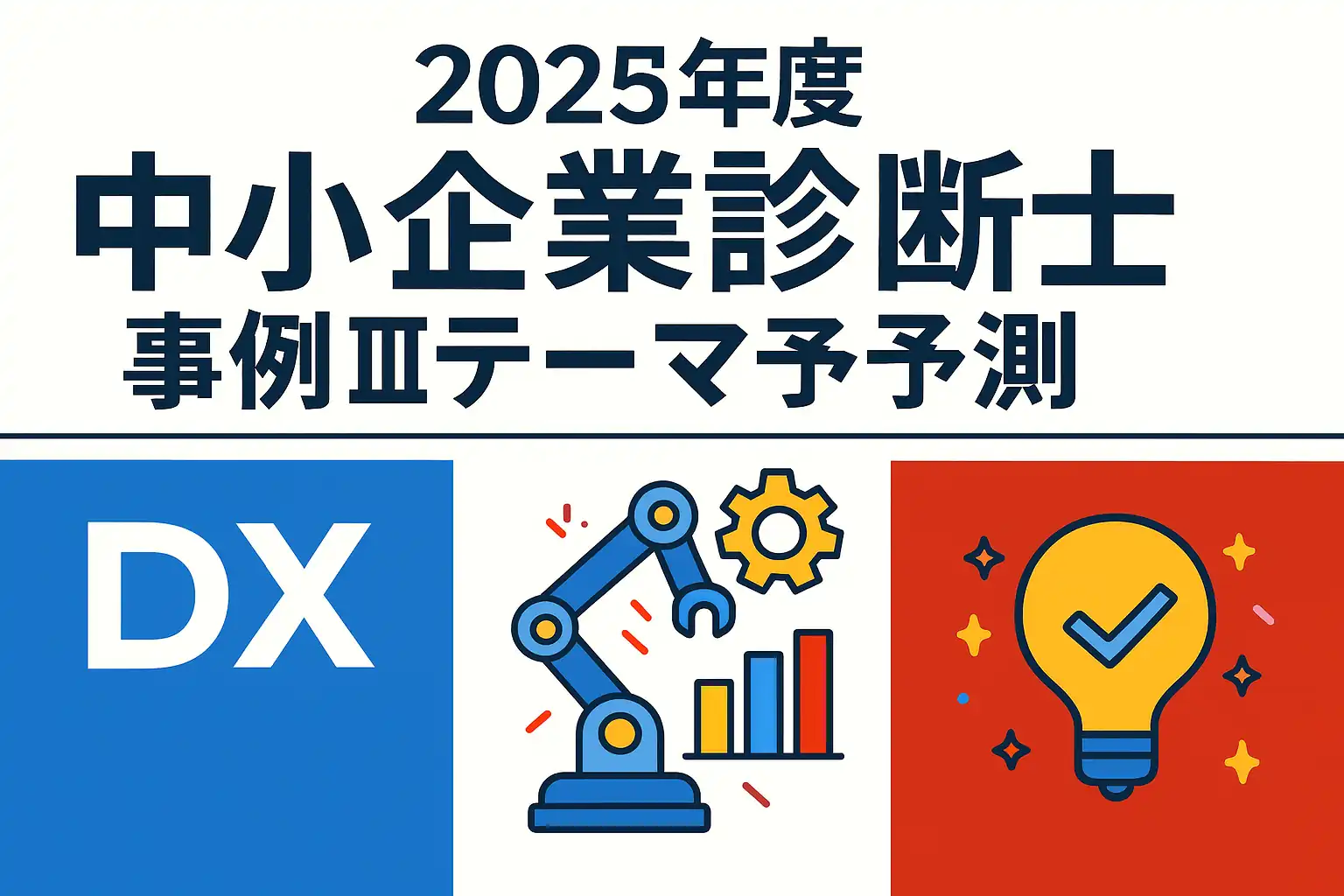 2025年度 中小企業診断士 事例Ⅲ テーマ予測を象徴するスマート工場 脱炭素 技能伝承のイメージ図